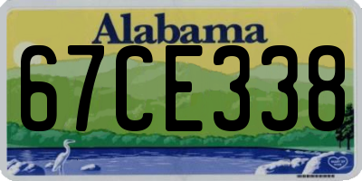 AL license plate 67CE338