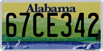 AL license plate 67CE342