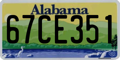 AL license plate 67CE351