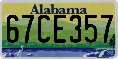 AL license plate 67CE357