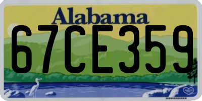 AL license plate 67CE359