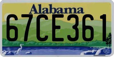 AL license plate 67CE361