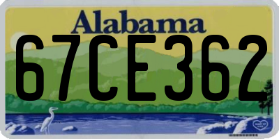 AL license plate 67CE362