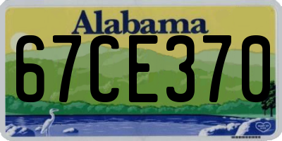 AL license plate 67CE370