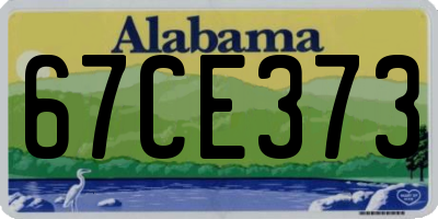 AL license plate 67CE373