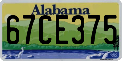 AL license plate 67CE375