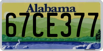 AL license plate 67CE377