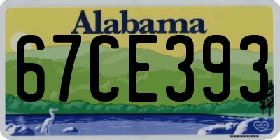 AL license plate 67CE393