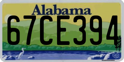 AL license plate 67CE394