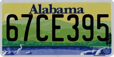 AL license plate 67CE395