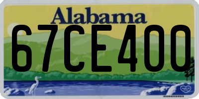 AL license plate 67CE400