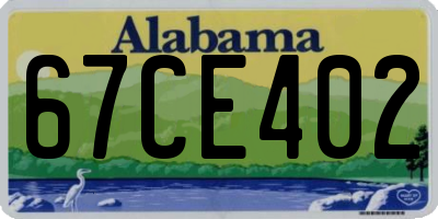 AL license plate 67CE402