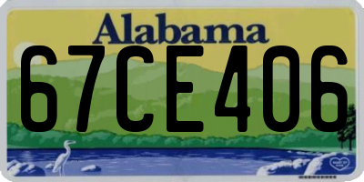 AL license plate 67CE406