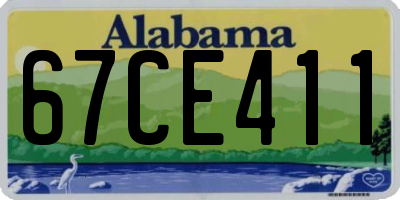 AL license plate 67CE411