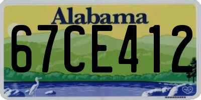 AL license plate 67CE412