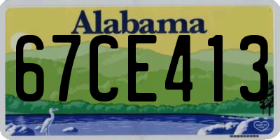 AL license plate 67CE413