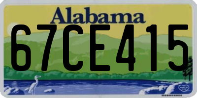 AL license plate 67CE415