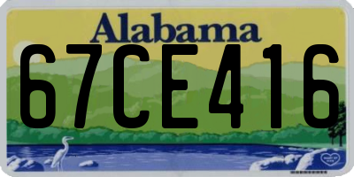 AL license plate 67CE416