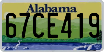 AL license plate 67CE419