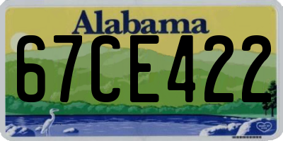 AL license plate 67CE422