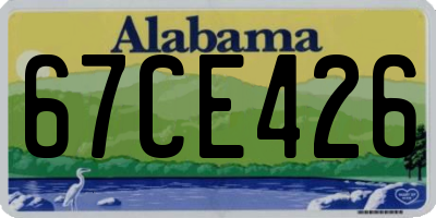 AL license plate 67CE426