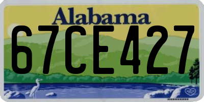 AL license plate 67CE427