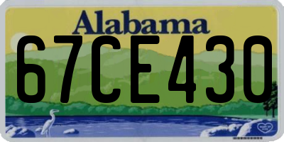 AL license plate 67CE430