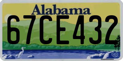 AL license plate 67CE432