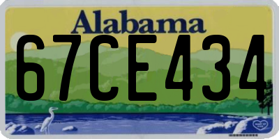 AL license plate 67CE434
