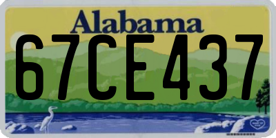 AL license plate 67CE437