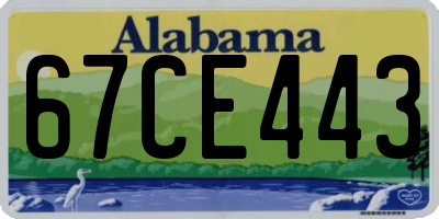 AL license plate 67CE443