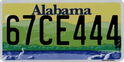 AL license plate 67CE444