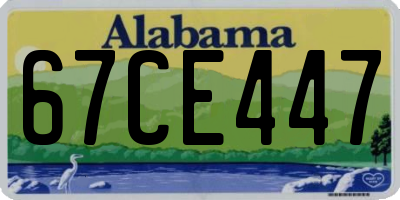 AL license plate 67CE447