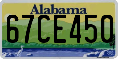 AL license plate 67CE450