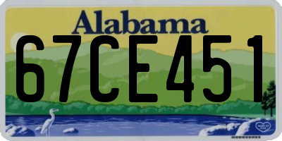 AL license plate 67CE451