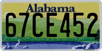 AL license plate 67CE452