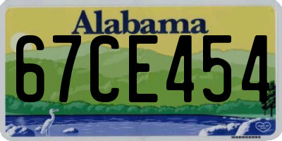 AL license plate 67CE454