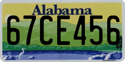 AL license plate 67CE456