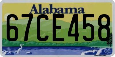 AL license plate 67CE458
