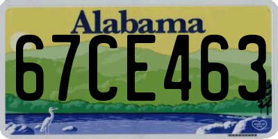 AL license plate 67CE463