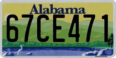 AL license plate 67CE471