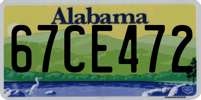 AL license plate 67CE472