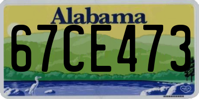 AL license plate 67CE473