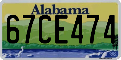 AL license plate 67CE474