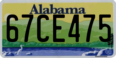 AL license plate 67CE475