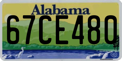 AL license plate 67CE480