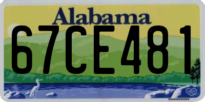 AL license plate 67CE481