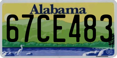 AL license plate 67CE483