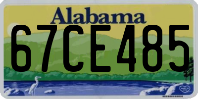 AL license plate 67CE485