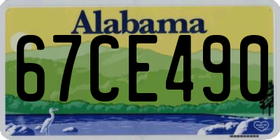 AL license plate 67CE490